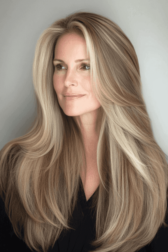 long hair hairstyles for women over 50 13