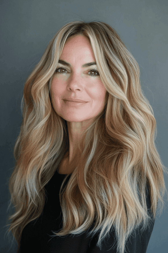 long hair hairstyles for women over 50 16