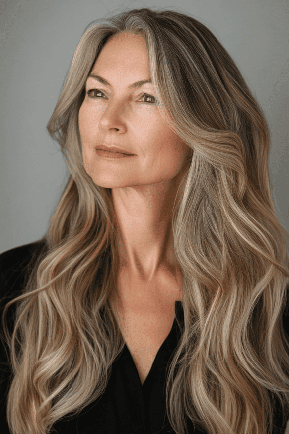 long hair hairstyles for women over 50 19