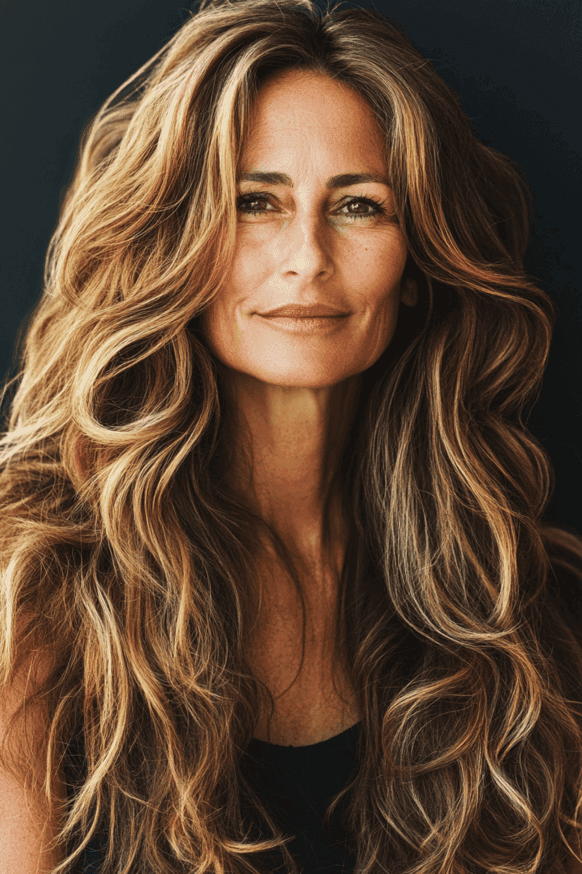 long hair hairstyles for women over 50 22