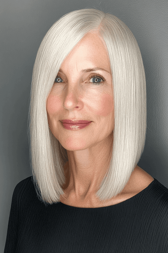 mid length hairstyles for women over 50 14