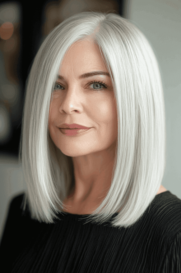mid length hairstyles for women over 50 16