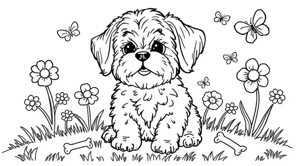 adorable shih tzu artwork