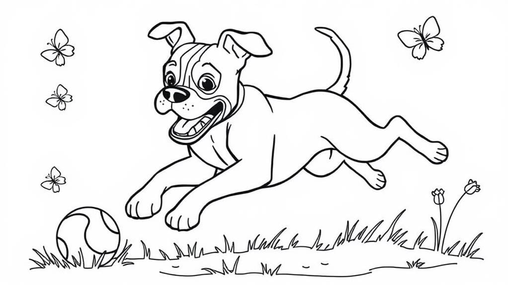 dynamic canine artwork creation