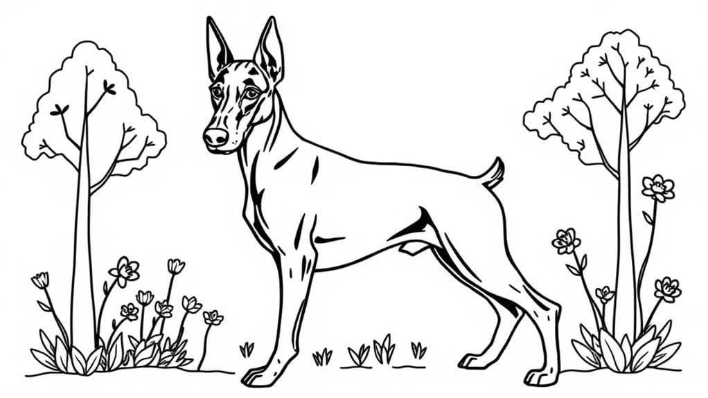 elegant doberman aesthetic design