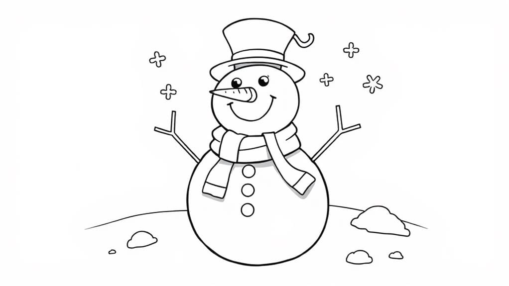 playful frosty snowman design