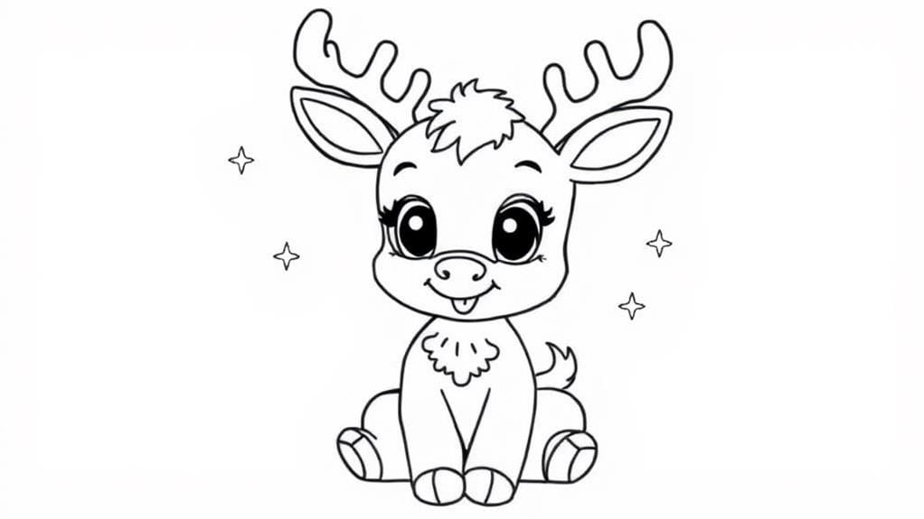 adorable young reindeer calf