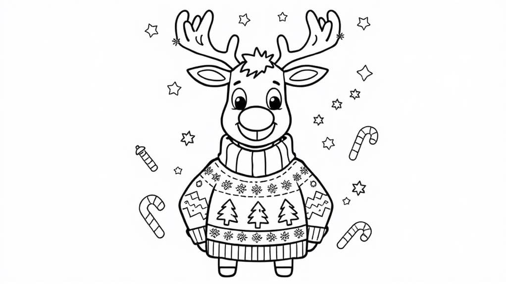 festive reindeer holiday attire
