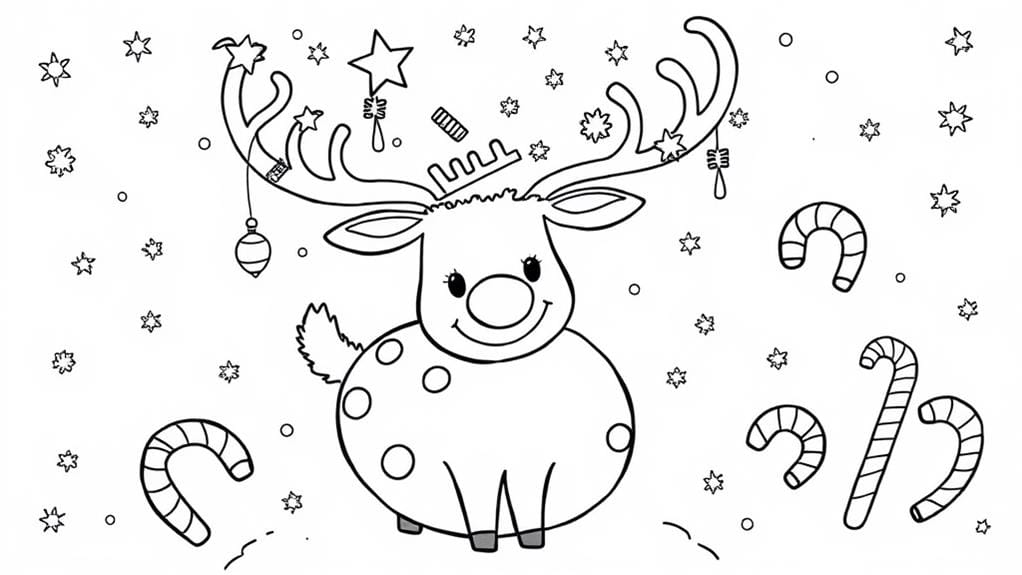 playful antlered reindeer fantasy