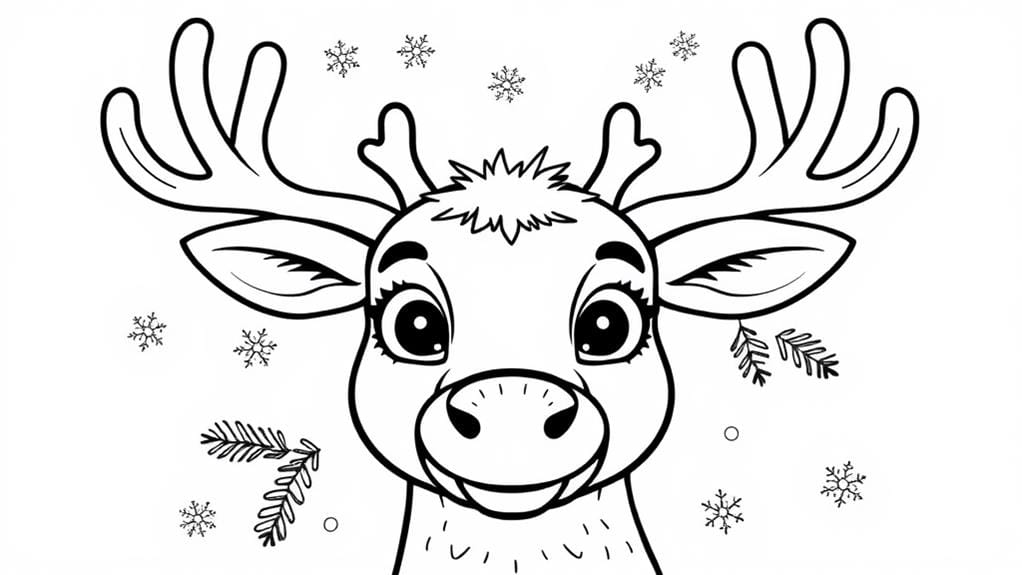 classic reindeer artwork display