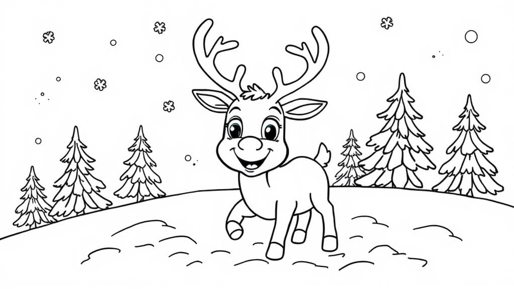 joyful reindeer winter fun