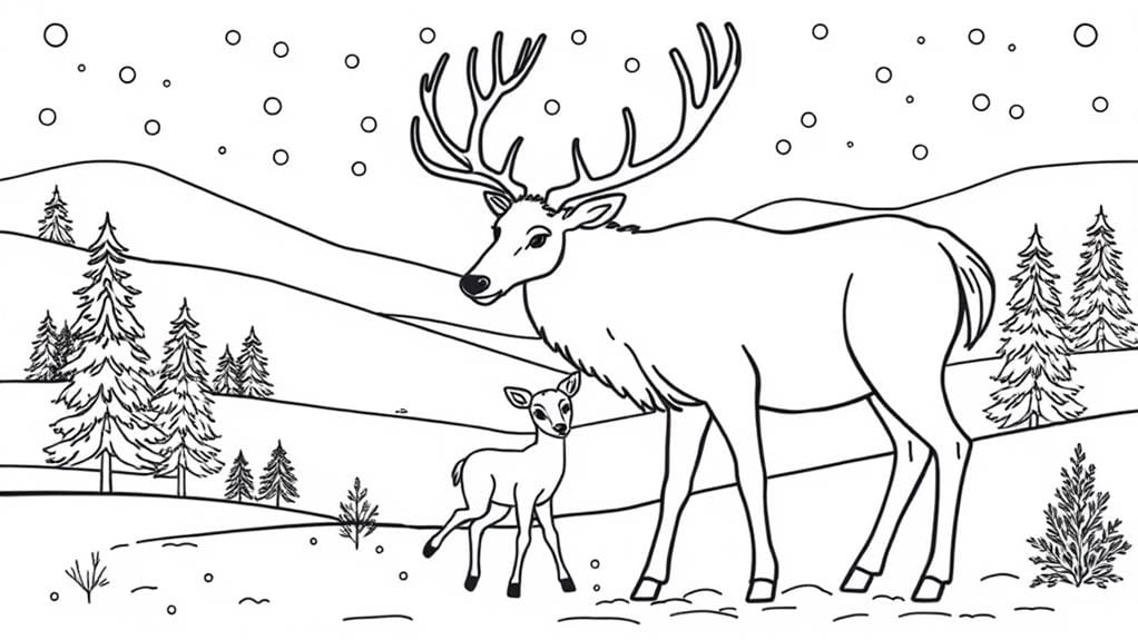 christmas gift bearing reindeer