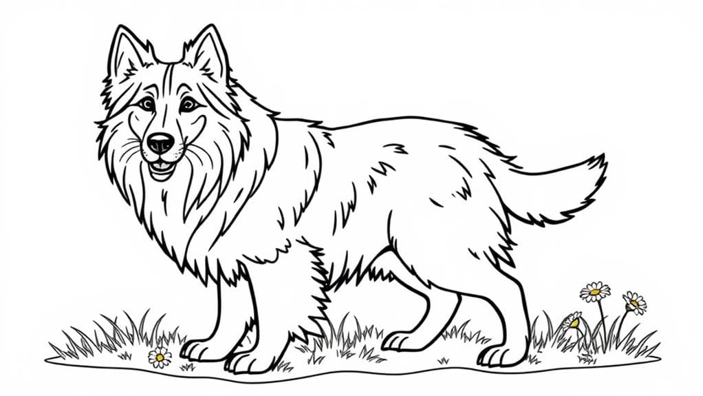 stunning collie artwork design