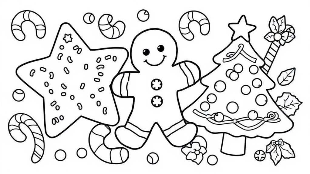 festive cookie coloring activity
