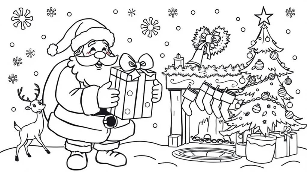 festive holiday coloring activity