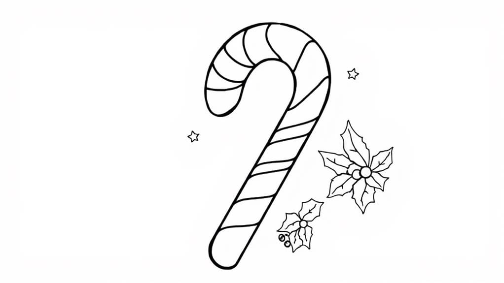 festive candy cane art