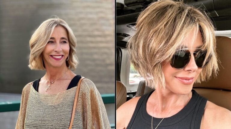 25+ Shaggy Bob hairstyles For Women Over 50 Textured blonde shaggy bob haircut with soft layers, face framing pieces, and chin length movement.