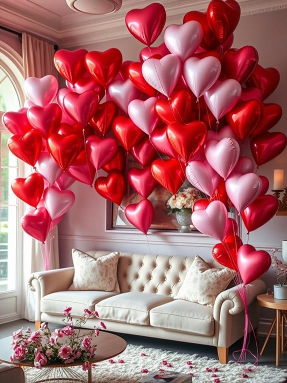 celebratory balloon arrangements display