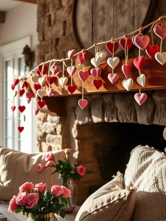crafting heart decorations together