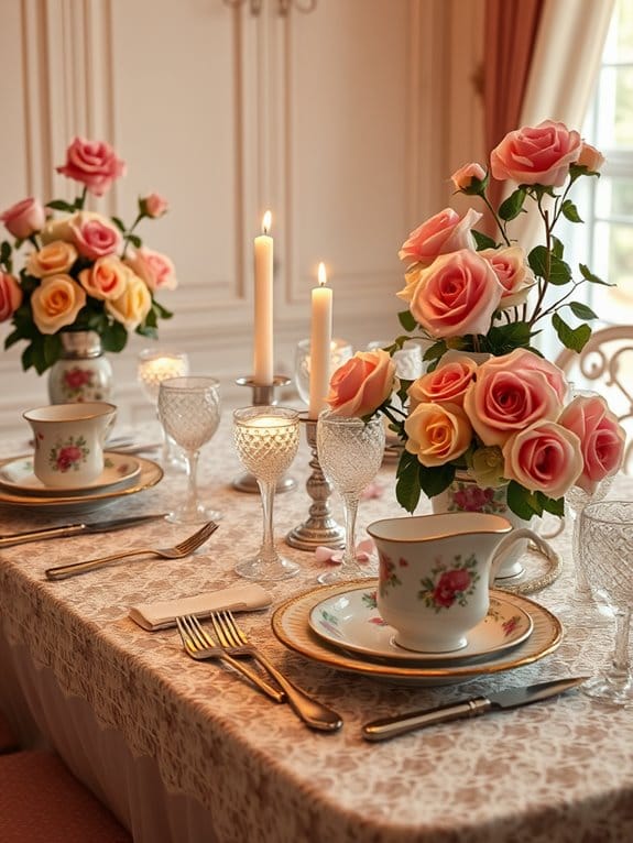 elegant retro dining arrangements