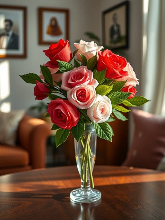 handcrafted felt flower arrangements