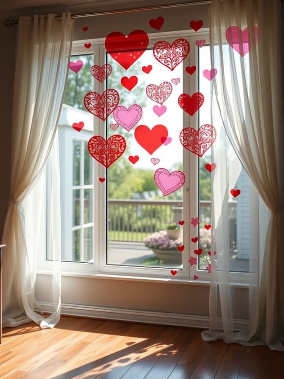 romantic decorative window stickers