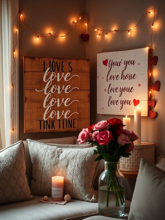 romantic quote display ideas
