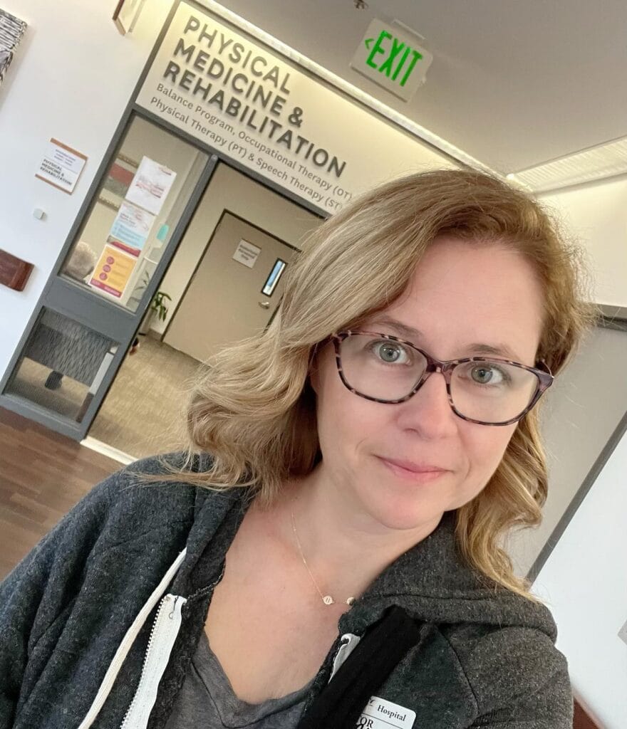 Short light brown wavy bob with a soft side part and natural texture.