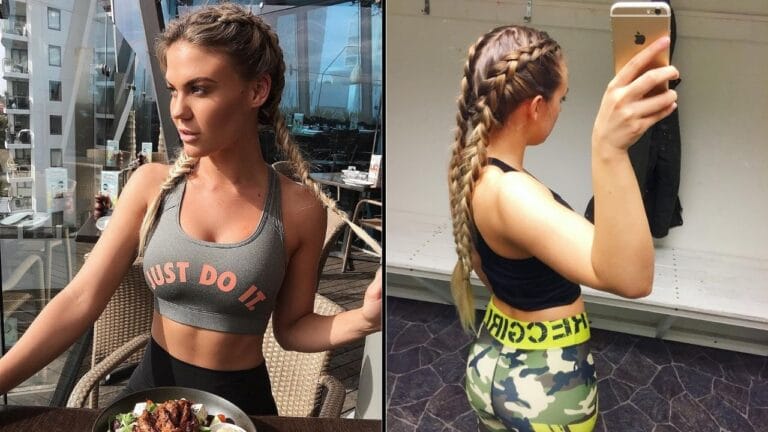 25+ Stunning Braided Sporty Hairstyle Ideas For Every Workout Two tight French braids starting at the hairline and continuing into long blonde braids down the back.