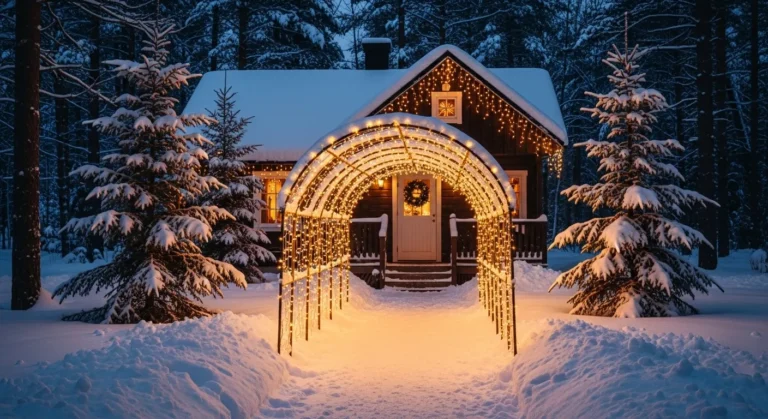 18 Whimsical Christmas Light Arches That Add Instant Curb Appeal