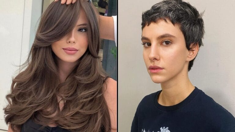 The Ultimate Guide To Choosing A Hairstyle That Actually Feels Like You Two different layered hairstyles for women displayed side by side in a 16 by 9 layout.