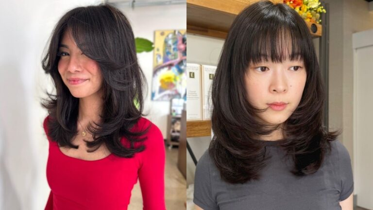 20 Professional Hairstyles for Medium Hair That Look Naturally Polished Medium length layered hair with soft volume, face framing layers, and optional curtain or full fringe styled in a smooth polished finish.