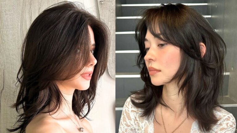 22 Modern Layered Haircuts for Medium Hair That Add Shape and Movement “Write a natural one sentence alt text describing this hairstyle accurately.”